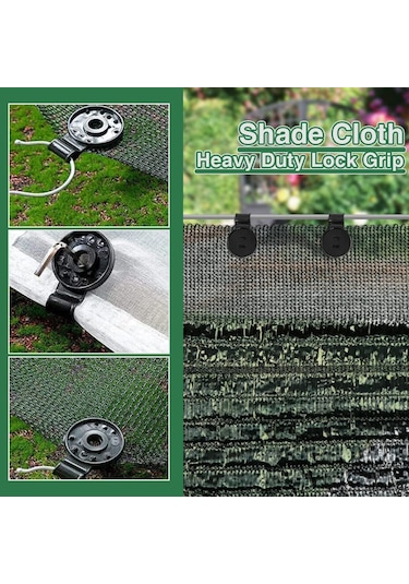 Geeroyoo Plastik Güneşlik Klipsi 50 Adet - Dayanıklı Rüzgar Ve Hava Koşullarına Dayanır, Çiçek Bahçesi Ve Tarım Ağı İçin Kolay Kurulum