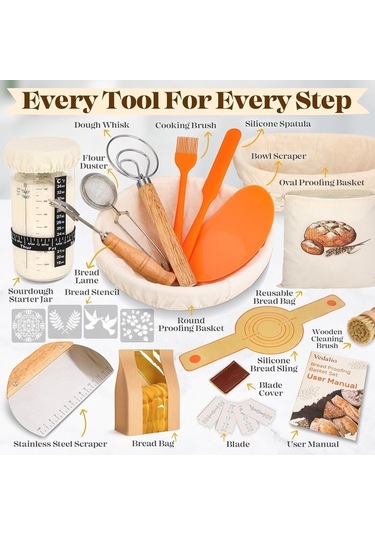Maoyaya Hamur Mayası, Ekmek Pişirme Malzemeleri, Maya Sepeti, Prova Sepeti, Ekmek Yapım Kiti, Fırıncı Hediye Anne Kadın ham