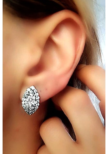 Pırlanta Işıltısında Zirkon Taşlı Gümüş Bayan Küpe N11.75963