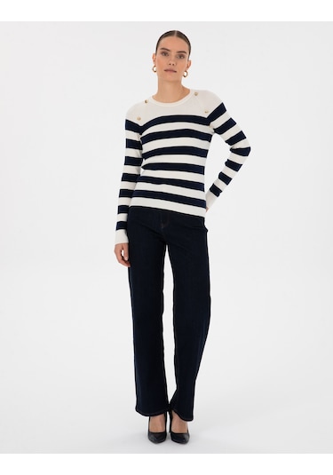 Pierre Cardin Kadın Ekru Kazak /triko 50316300-vr019 Ekru