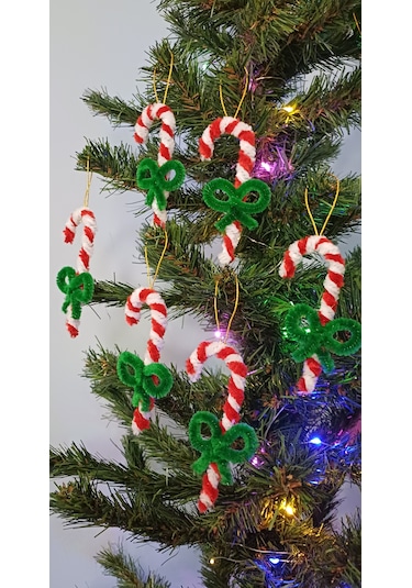 Yılbaşı Süsü Baston Şeker 6 Lı 06