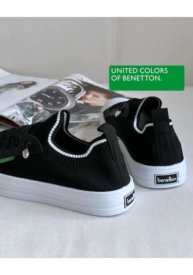Benetton 10233 İthal Ortopedik Lastikli Sabit Bağcık Kadın Günlük Spor Ayakkabı 001