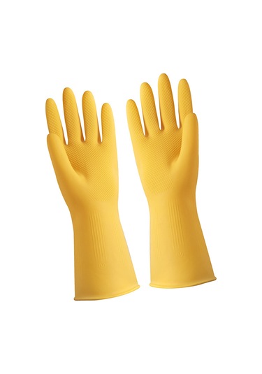 Yuntech01 Ev Temizliği Eldiveni İnce Oxford Lateks, Su Geçirmez Kaymaz, Yıkama Temizlik İçin Dayanıklı Esnek S Boyutu