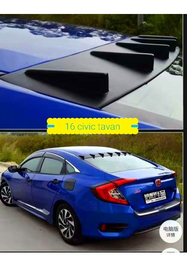 Honda Civic Fc5 2016 Sonrası Balık Sırtlı Tavan Spoiler Boyalı