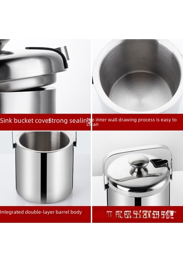 Teltree 304 Çelik İçten Kapaklı 1.3l Çift Katlı Buzluk, Taşınabilir El Tuttuğu İle Şampanya/sekerleme, Otel Ve Partiler İçin Diğer