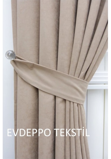 Taç Soft Sütlü Kahve Fon Perde Sütlü Kahverengi