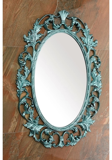Dekoratif Salon Aynası Turkuaz Çok Renkli