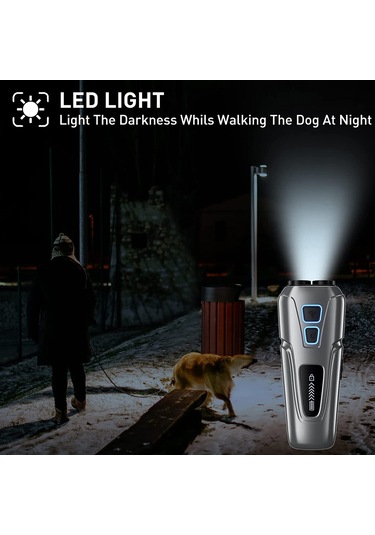 Geeroyoo Taşınabilir Ultrasonik Köpek Kovucu, Gürültü Önleyici Ve Eğitim Aracı, Siyah Renk