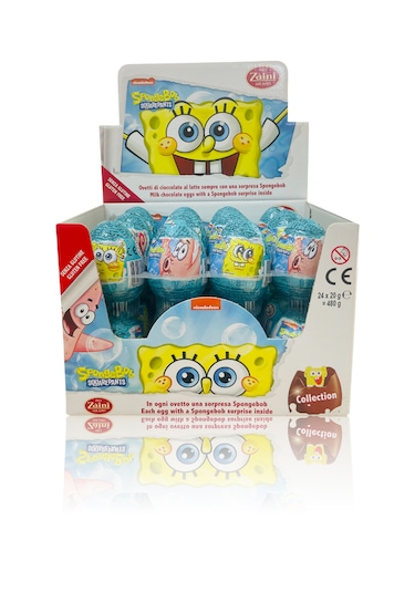 Zaini Spongebob Sünger Bob Çikolatalı Sürpriz Yumurta 24 Adet