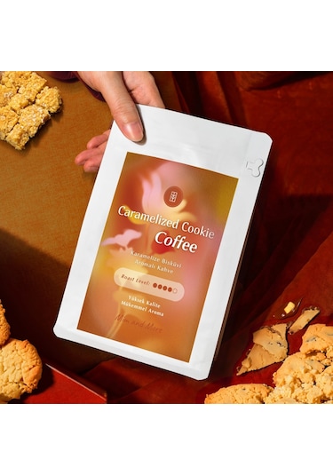 Mim And More Caramelized Cookie Coffee Karamelize Kurabiye Aromalı Kahve Çekirdek Kahve 200 G