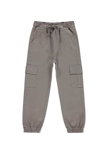 Civil Boys Bel Paça Lastikli Kargo Cepli 6-9 Yaş Pantolon - Gri Açık Gri