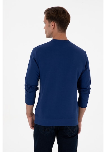 U.S. Polo Assn. Erkek Regular Fit Bisiklet Yaka İndigo İnce Sweatshirt 50315570-VR028 U.S. Polo Assn. Erkek Regular Fit Bisiklet Yaka İndigo İnce Sweatshirt 50315570-VR028