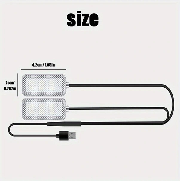 Trendooze 1 Adet Turcoshop11 Araç İç Led Aydınlatma Beyaz Monoş Usb Ayak Lambası