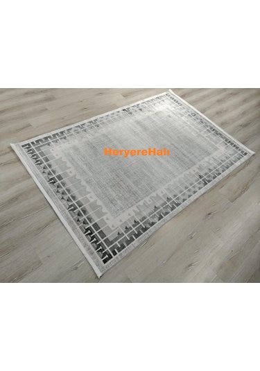 Quka Halı Istanbul %100 Akrilik 160x230 Cm Modern Halı Siyah - Gri