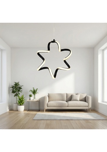 Nisaluce Stella Led Avize Siyah