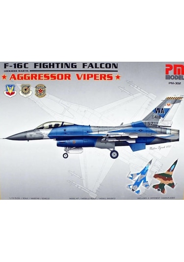 F-16 C Aggressor Pm Model Montajlı Plastik Uçak Maket Kiti