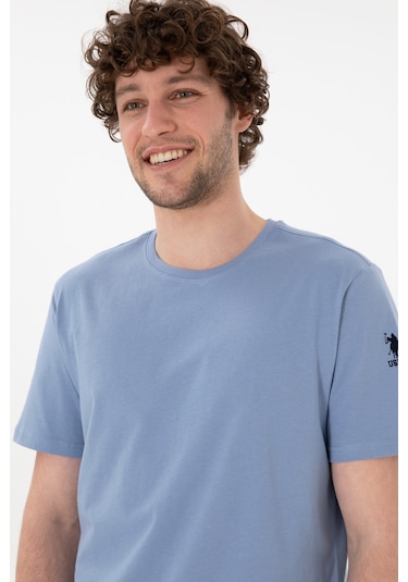 U.S. Polo Assn. Erkek Regular Fit Bisiklet Yaka Mavi Basic Tişört 50305985-VR036 U.S. Polo Assn. Erkek Regular Fit Bisiklet Yaka Mavi Basic Tişört 50305985-VR036