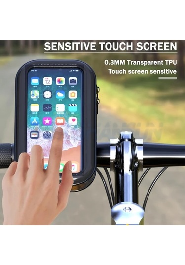 Xuweiwei Her Türlü Telefona Uygun Motosiklet Gidon Tutucu Dikiz Aynası Yağmurluklu 360 Derece Döner Büyük Boy -