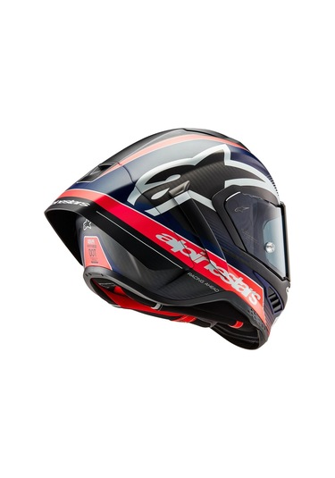 Alpinestars Supertech R10 Carbon Team Spor Motosiklet Kaskı Mat Siyah Kırmızı Beyaz