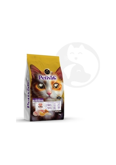 Petiva Pet-182 Kısırlaştırılmış Balıklı Yetişkin Kedi Maması 1500 G