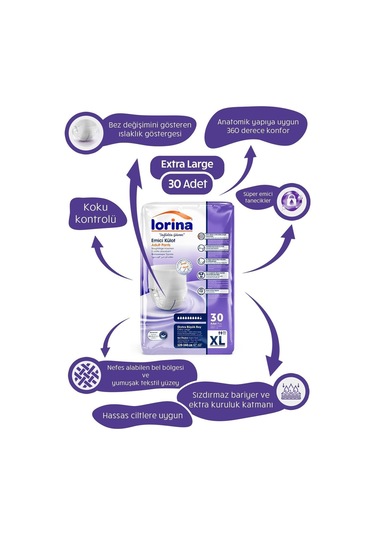 Yetişkin Emici Külot Xlarge 30'lu Paket XL