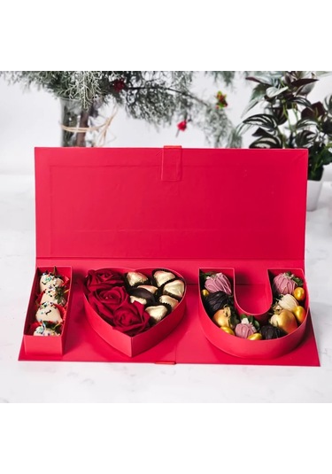 Sevgililer Günü I Love You Çikolata Kutusu Çilekli