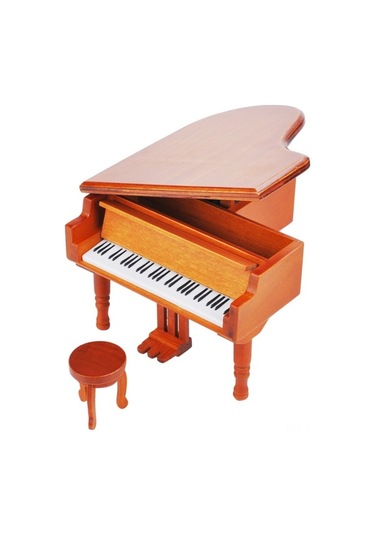 Ulzyvf Ahşap Piyano Kutusu - Rastgele Melodi, Dekoratif Hediye Kutusu