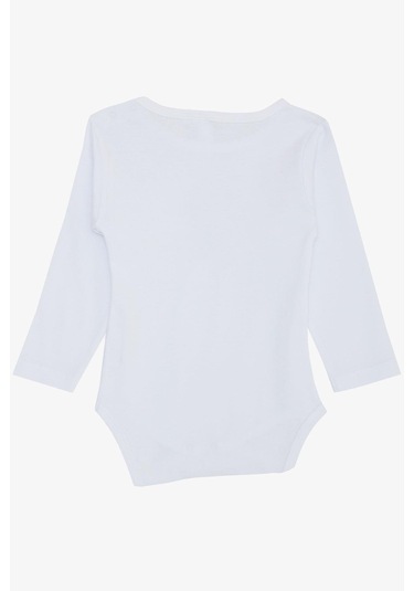 Breeze Erkek Bebek Çıtçıtlı Zıbın Body Sevimli Köpekçik Baskılı 9 Ay-3 Yaş, Beyaz Beyaz