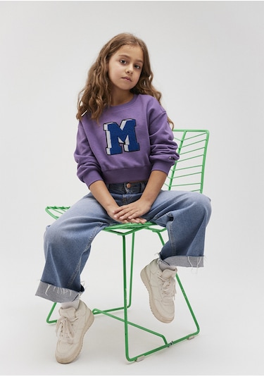 Mavi - M Logo Baskılı Mor Sweatshirt 7s10079-88135 Mor