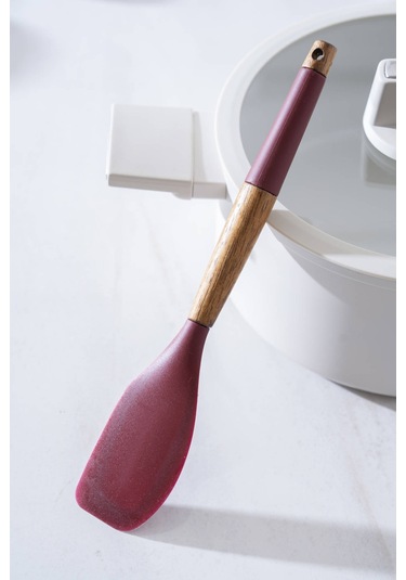 Evero Silikon Düz Spatula - 29 Cm Kırmızı