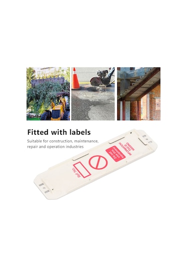 Symbee 10 Adet Abs Malzeme İskele Durumu Tutucu - Konstrüksiyon Güvenlik Kontrol Etiketleri İçin Dayanıklı Plastik Klampler