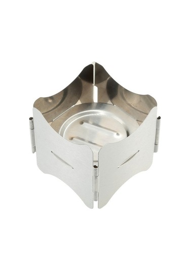 Pazly Yakıtlı Tepsi Tencere Standı, Paslanmaz Katlanabilir Taşınabilir Ocak, Gümüş Çelik Gümüş