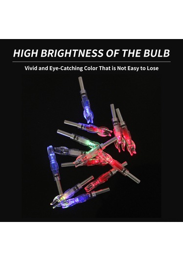 Dianziye 6.2mm İç Çaplı Ok Sapları İçin Led Aydınlatmalı Otomatik Açılışlı Ok Ucu - Gece Atışları İçin Dayanıklı Pe Malzeme, Mavi 3 Adet/kutu