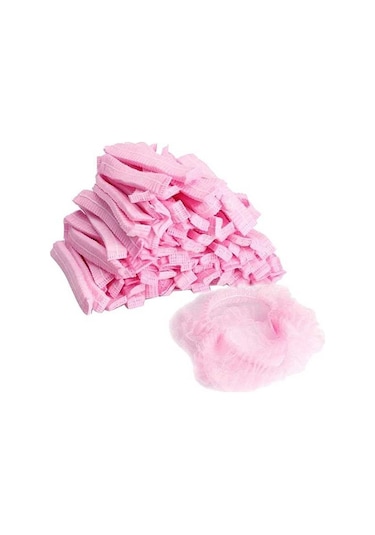 Pazly Tek Suntek Saç Pembe Parça Örtüsü - 100 İp Net Kullanımlık Baş Örtüsü