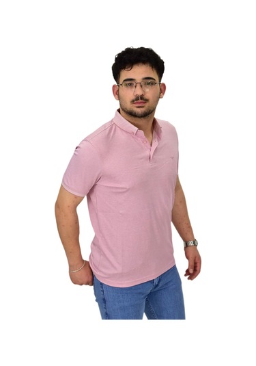 Erkek Polo Yaka Merserize Tişört 1000 Bgl-st04532 Pembe