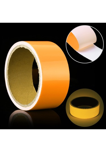 Sones Işıklı Bant Yeşil Karanlıkta Parlayan Duvar Stickerı Işıklı Fotolüminesan Bant Sahne Ev Dekorasyonu, Boyut: 5cm X 3m Sarı Işık