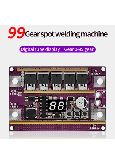 Mufunye Güç Ayarlı Mini Nokta Kaynak Cihazı - 0.1-0.3mm Nikel Levha, Silindirik Li-ion Ve Ni-mh Piller İçin Dijital Kontrol