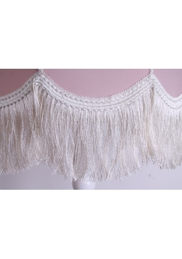 Kumaş Kaplama Ahşap Ayak Lambader Pudra