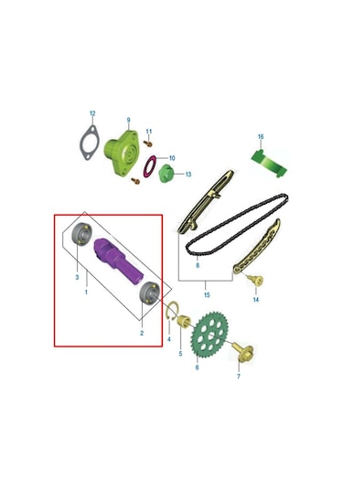 Bajaj Pulsar Ns 200 ,rs 200 Eksantrik Mili Tek Yivli Kam Mili Euro 3 2014-2017-arasmoto