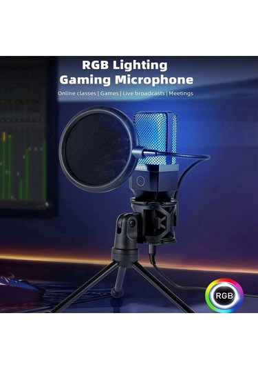 Medya Tech X1r Usb Kablolu Asmr Rgb Oyuncu Ve Stüdyo Mikrofonu