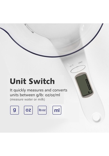 Kosona Mutfak Dijital Terazi 3kg/1g Hassas Sensor, Çıkarılabilir Kase, Birim Dönüşümü, Beyaz Pil Yok Çok Renkli