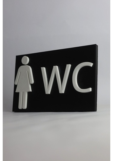 Kadın Wc - 3 Boyutlu Tabela 20cm X 13cm X 1.5cm