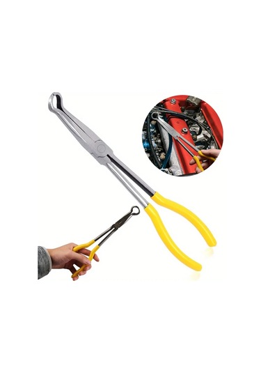 "11" Premium Uzun Erişimli Buji Pensesi - Güvenli Halka Burun