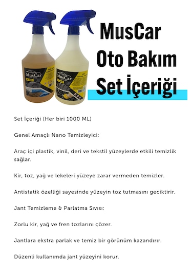 Muscar Oto Bakım Seti 2 Li Temizlik Paketi