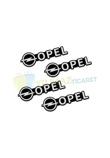 Opel Logo Hoparlör Sticker Arma Amblem Metal Yapışkanlı 2 Adet