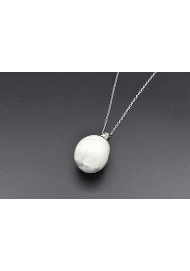 Hakiki Doğal Havlit Kolye Ucu 006 Gri