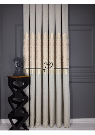 Fon Perde Pano Fonluk Nilo Desen - Krem