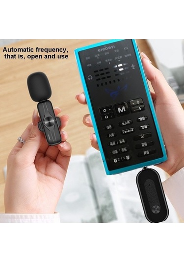 Novahub Elebest M3x Kablosuz Mikrofon 2.4ghz Video Canlı Akış Taşınabilir 1 Alıcı + 1 Mikrofon 689901219a