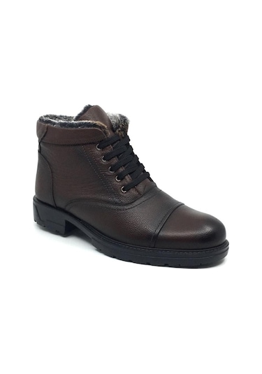 Taşpınar %100 Deri Erkek Günlük Kışlık Kürklü Fermuarlı Bot 40-44
