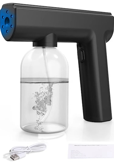 Black Yeni 300 Ml Kablosuz Dezenfeksiyon Püskürtme Tabancası El Siyah